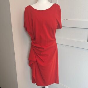 Escada Asymmetrical Red Dress